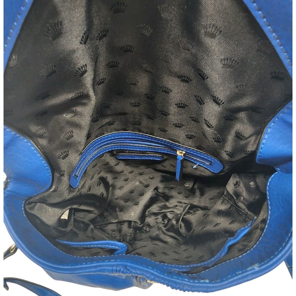Juicy Couture Purse Crossbody Bag Faux Pebbled Leather Peacock Blue W/ Bag Charm - Picture 8 of 10